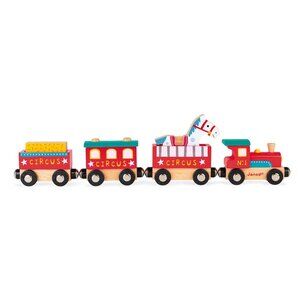 Janod  Circus  Wooden Train Connecting w/ Magnetic Connector Brand New Sealed